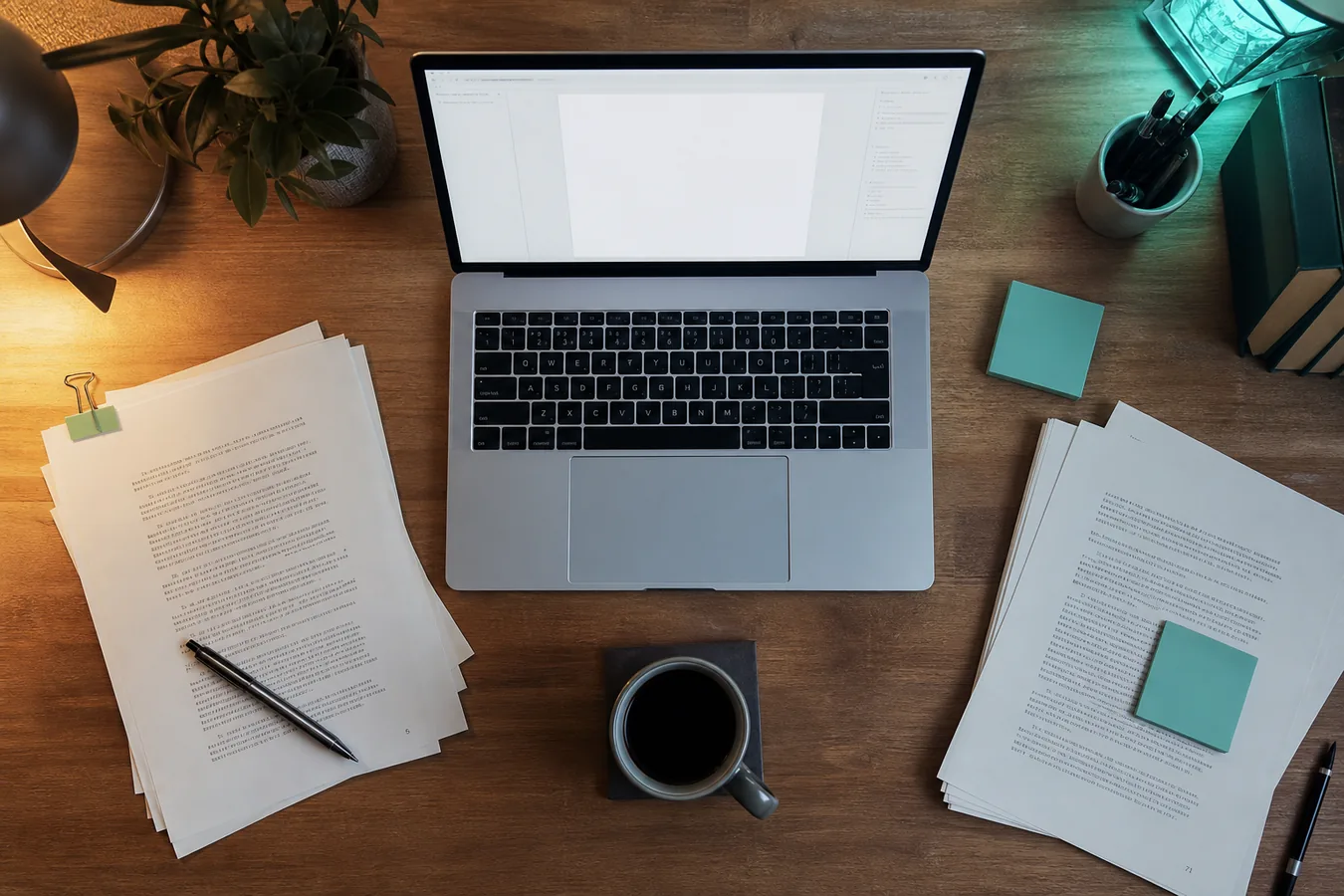 Writer at the desk