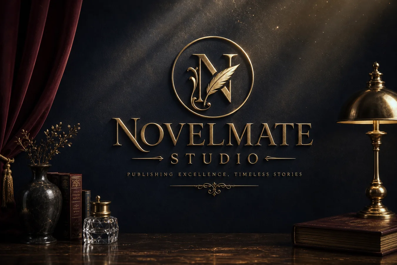 Novelmate Studio gold lockup
